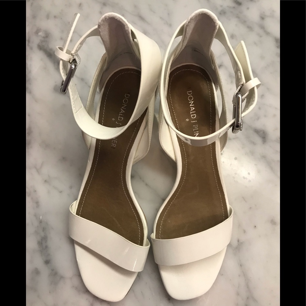 Donald J Pliner White Leather Sandals